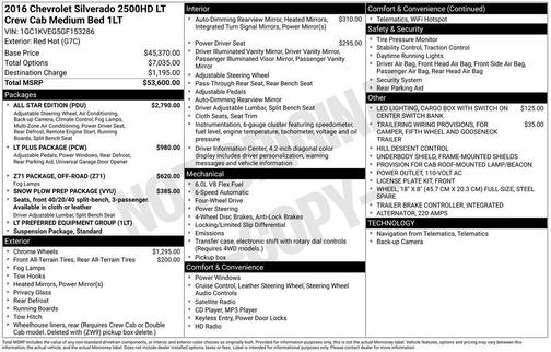 2016 Chevrolet Silverado 2500 LT