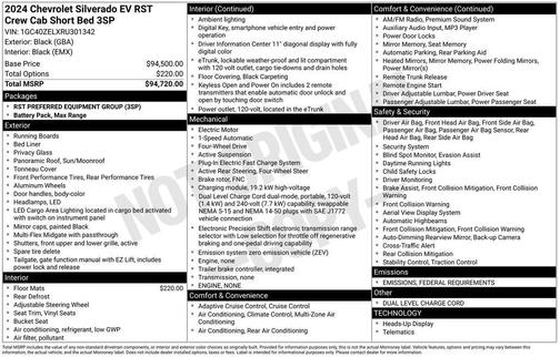 2024 Chevrolet Silverado EV First-Edition RST 4WD