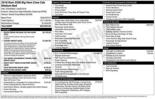 2018 RAM 2500 Big Horn Crew Cab 4x4 6'4' Box