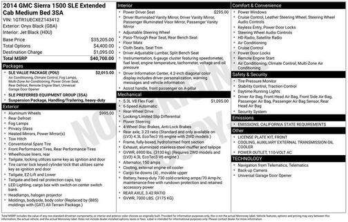 2014 GMC Sierra 1500 SLE