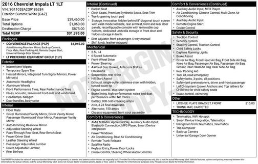 2016 Chevrolet Impala LT