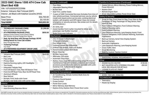 2023 GMC Sierra 1500 AT4