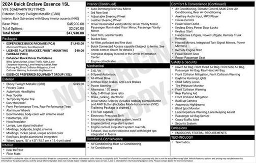 2024 Buick Enclave Essence AWD