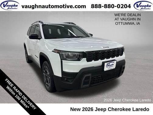 Bright White Clearcoat 2026 Jeep Cherokee Laredo 4x4