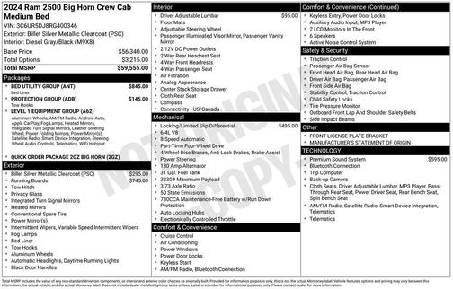 2024 RAM 2500 Big Horn Crew Cab 4x4 6'4' Box