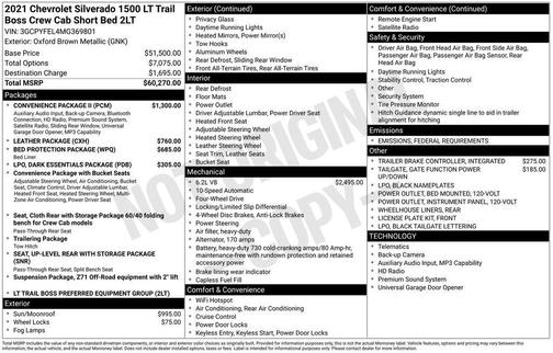 2021 Chevrolet Silverado 1500 LT Trail Boss