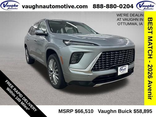 moonstone gray metallic 2026 Buick Enclave Avenir