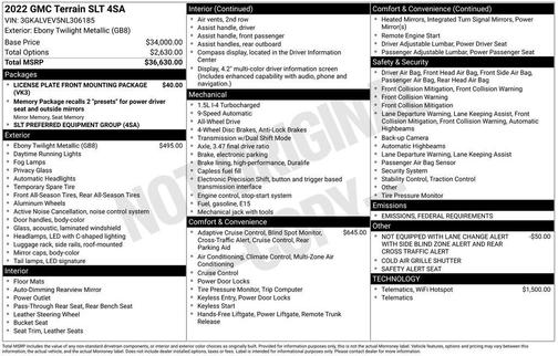 2022 GMC Terrain SLT
