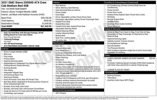 2021 GMC Sierra 2500 AT4