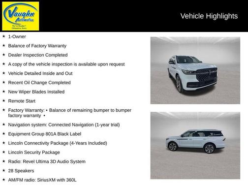 Crystal White Metallic Clearcoat 2026 Lincoln Navigator Black Label