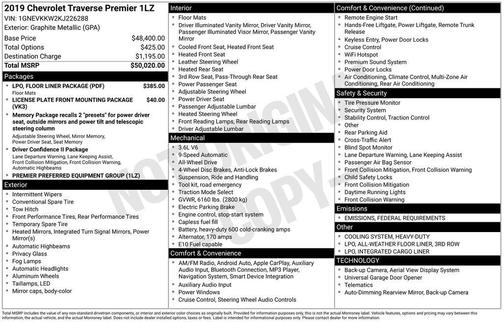 2019 Chevrolet Traverse Premier