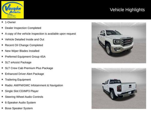 Summit White 2018 GMC Sierra 1500 SLT