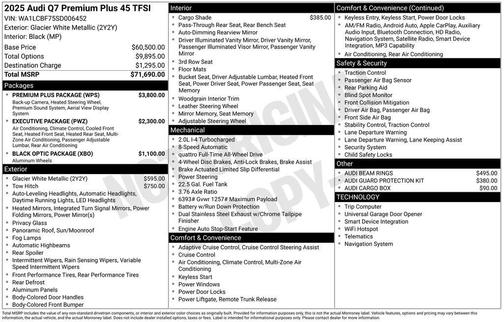 2025 Audi Q7 45 Premium Plus