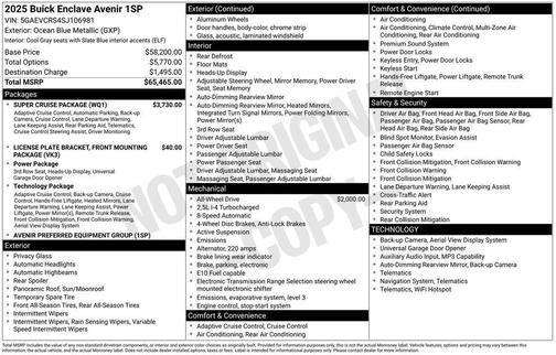 2025 Buick Enclave Avenir FWD