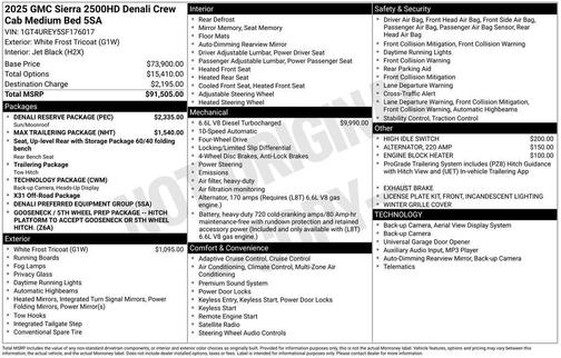 2025 GMC Sierra 2500 Denali