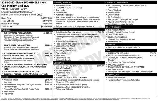 2014 GMC Sierra 2500 SLE