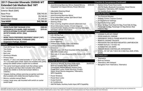 2017 Chevrolet Silverado 2500 WT