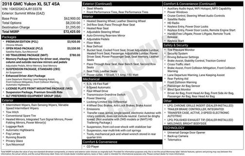 2018 GMC Yukon XL SLT