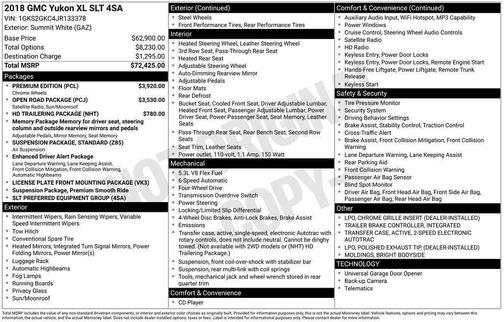 2018 GMC Yukon XL SLT