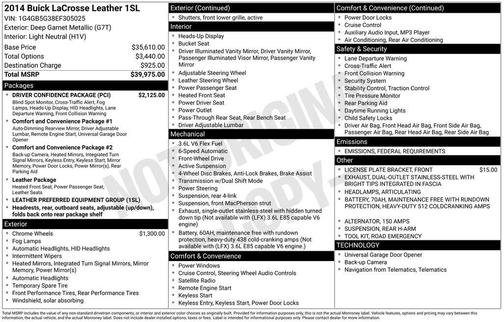 2014 Buick LaCrosse Leather