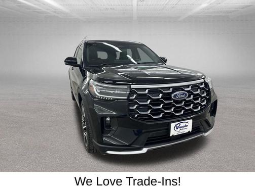 Agate Black Metallic 2025 Ford Explorer Platinum