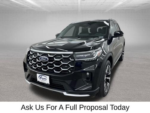 Agate Black Metallic 2025 Ford Explorer Platinum