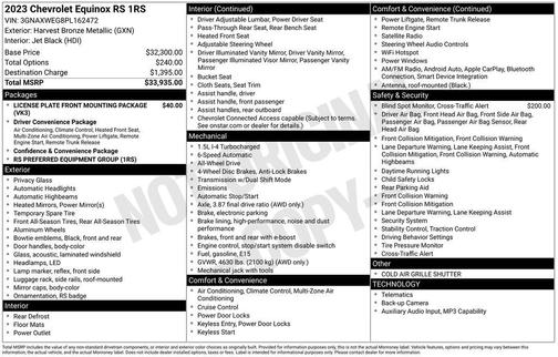 2023 Chevrolet Equinox AWD RS