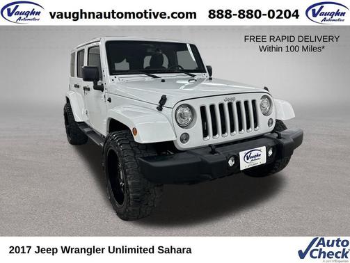 Bright White Clearcoat 2017 Jeep Wrangler Unlimited Sahara