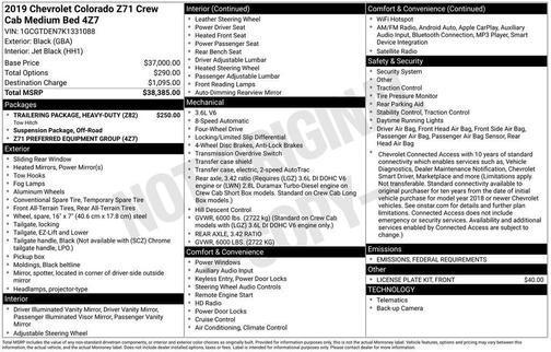 2019 Chevrolet Colorado Z71