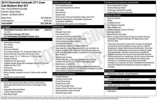 2019 Chevrolet Colorado Z71