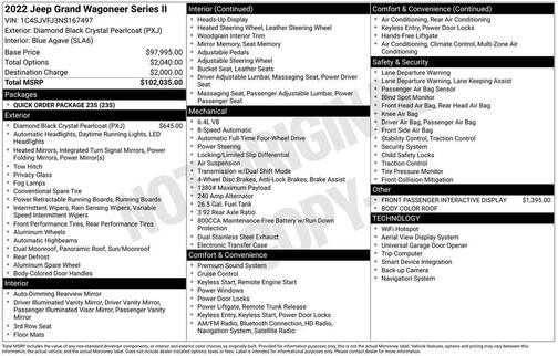 2022 Jeep Grand Wagoneer Series II 4x4