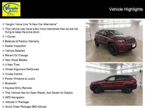 Velvet Red Pearlcoat 2019 Jeep Grand Cherokee Altitude