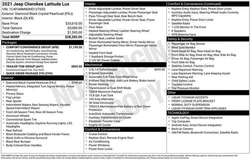 2021 Jeep Cherokee Latitude Lux