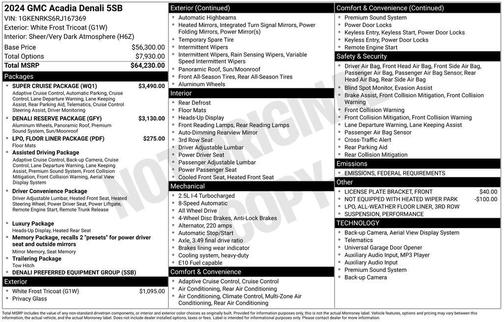2024 GMC Acadia Denali