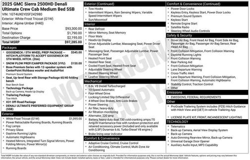 2025 GMC Sierra 2500 Denali Ultimate