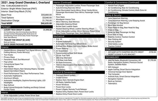 2021 Jeep Grand Cherokee L Overland