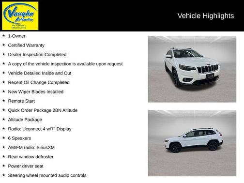 Bright White Clearcoat 2021 Jeep Cherokee Altitude