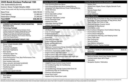 2025 Buick Enclave Preferred FWD