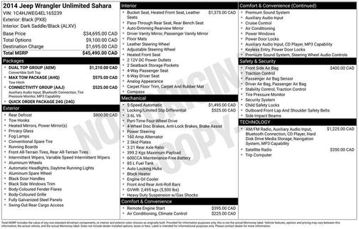 2014 Jeep Wrangler Unlimited Sahara