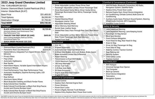 Diamond Black Crystal Pearlcoat 2023 Jeep Grand Cherokee Limited