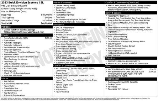 2023 Buick Envision Essence AWD