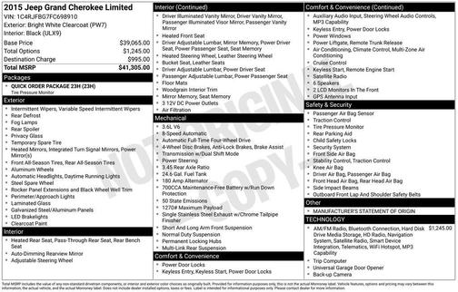 2015 Jeep Grand Cherokee Limited