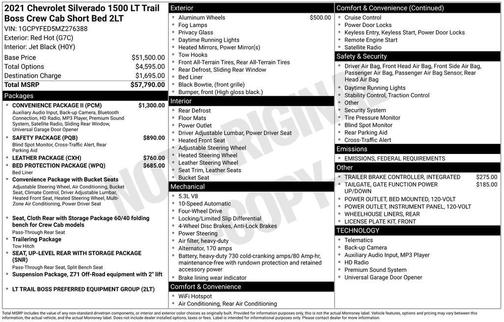 2021 Chevrolet Silverado 1500 LT Trail Boss