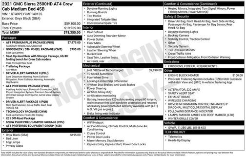 2021 GMC Sierra 2500 AT4