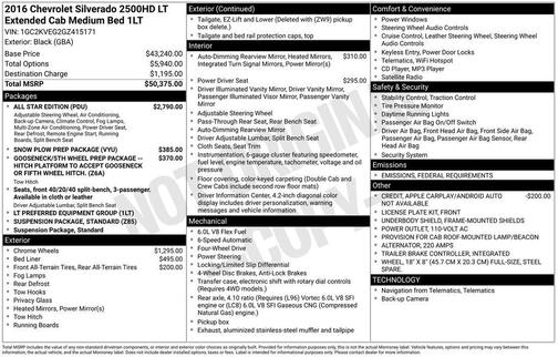 2016 Chevrolet Silverado 2500 LT