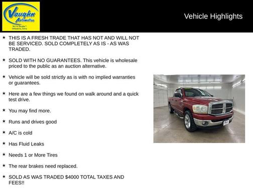 2006 Dodge Ram 1500 SLT Quad Cab