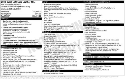 2016 Buick LaCrosse Leather