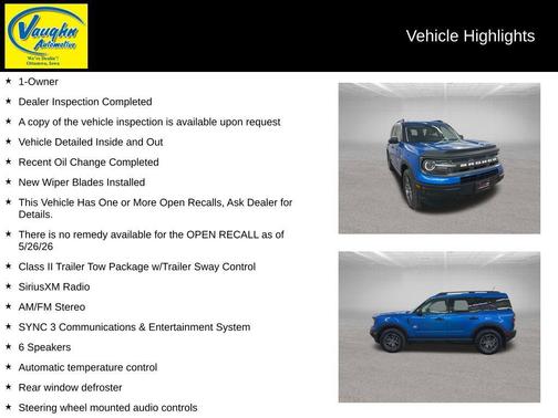 Velocity Blue Metallic 2022 Ford Bronco Sport Big Bend