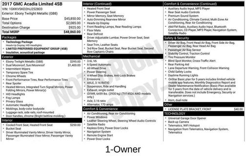 2017 GMC Acadia Limited Limited