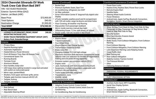 2024 Chevrolet Silverado EV Work Truck
